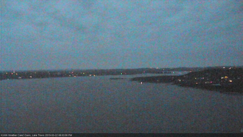 Lake Travis webcam, March 22, 2019 7:05 PM CT