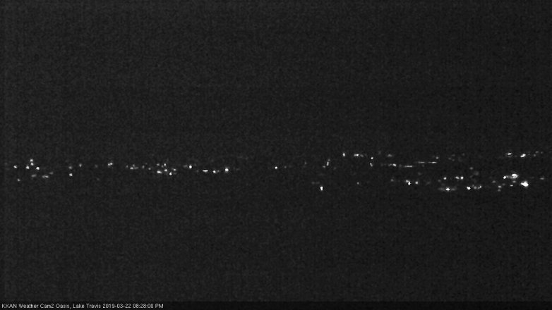 Lake Travis webcam, March 22, 2019 7:30 PM CT