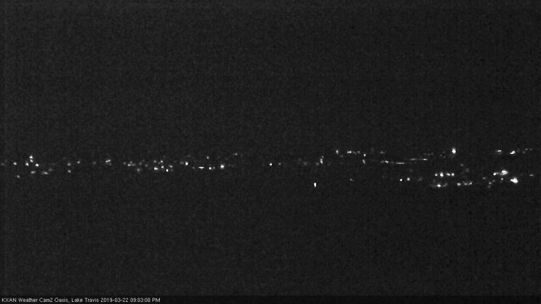Lake Travis webcam, March 22, 2019 8:05 PM CT