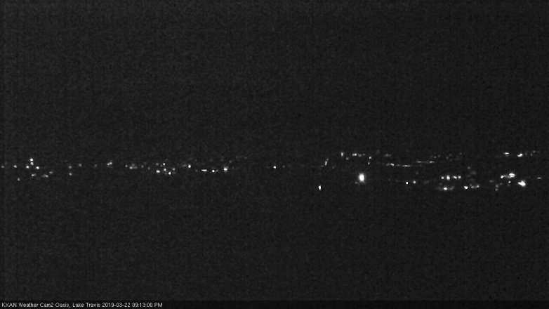 Lake Travis webcam, March 22, 2019 8:15 PM CT