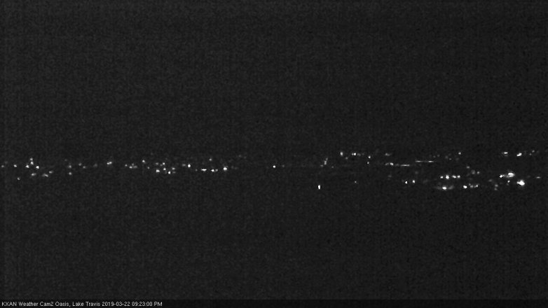 Lake Travis webcam, March 22, 2019 8:25 PM CT