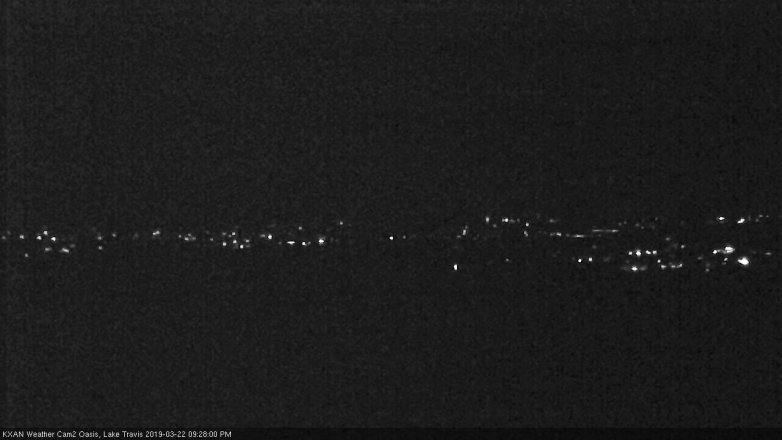Lake Travis webcam, March 22, 2019 8:30 PM CT