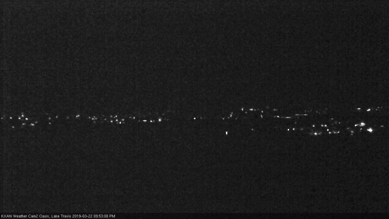 Lake Travis webcam, March 22, 2019 8:55 PM CT
