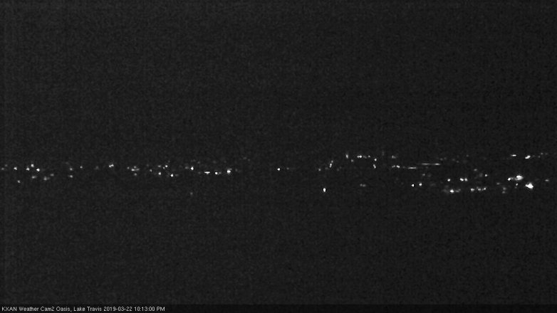 Lake Travis webcam, March 22, 2019 9:15 PM CT
