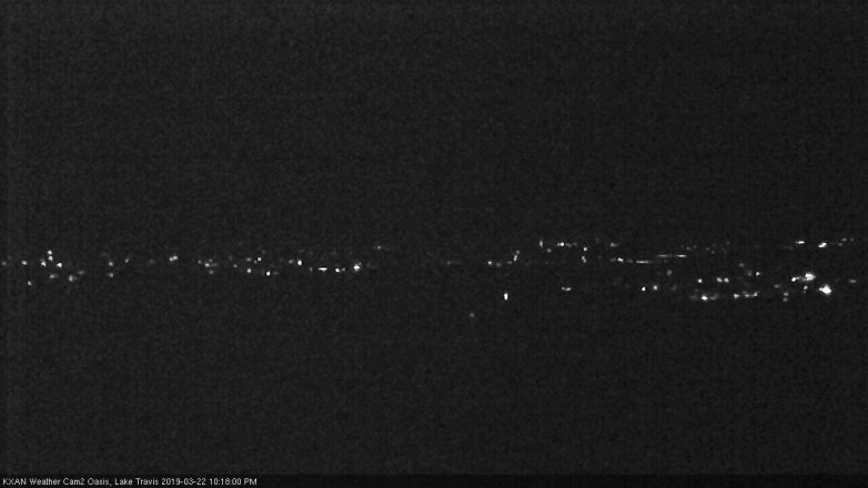 Lake Travis webcam, March 22, 2019 9:20 PM CT