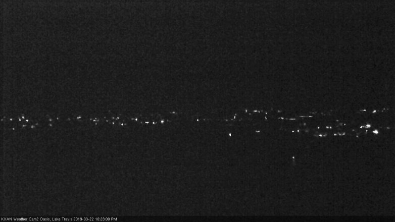 Lake Travis webcam, March 22, 2019 9:25 PM CT