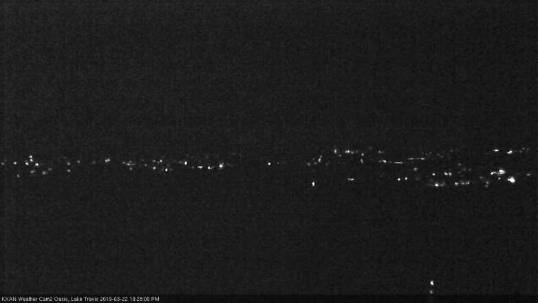 Lake Travis webcam, March 22, 2019 9:30 PM CT