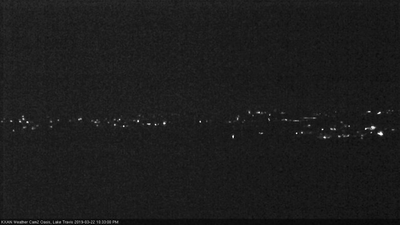 Lake Travis webcam, March 22, 2019 9:35 PM CT
