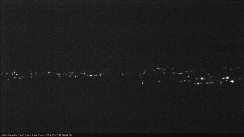 Lake Travis webcam, March 22, 2019 9:40 PM CT