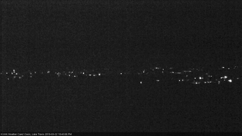 Lake Travis webcam, March 22, 2019 9:45 PM CT