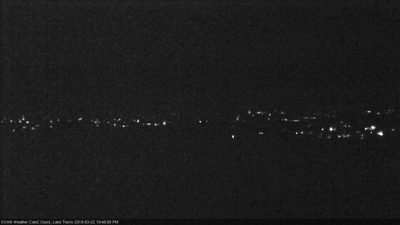 Lake Travis webcam, March 22, 2019 9:50 PM CT