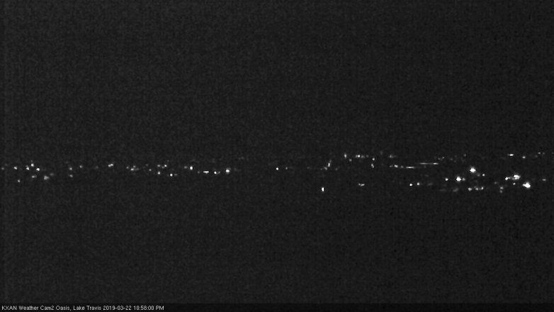 Lake Travis webcam, March 22, 2019 10:00 PM CT