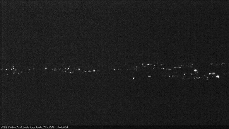 Lake Travis webcam, March 22, 2019 10:30 PM CT