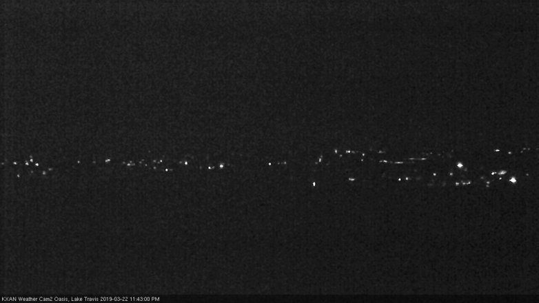 Lake Travis webcam, March 22, 2019 10:45 PM CT