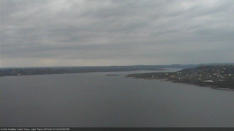 Lake Travis webcam, March 23, 2019 1:55 PM CT