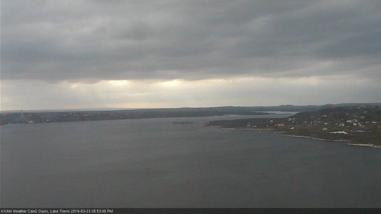 Lake Travis webcam, March 23, 2019 4:55 PM CT