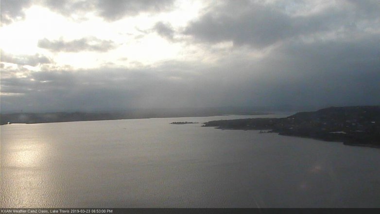 Lake Travis webcam, March 23, 2019 5:55 PM CT