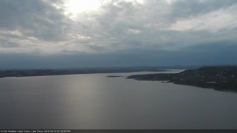 Lake Travis webcam, March 23, 2019 6:20 PM CT