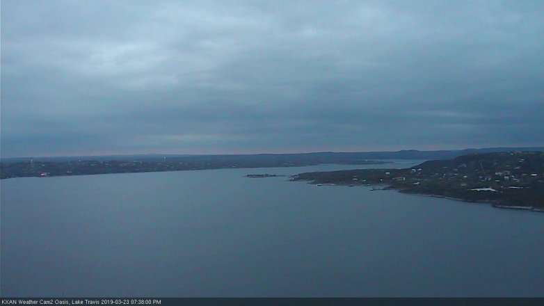 Lake Travis webcam, March 23, 2019 6:40 PM CT