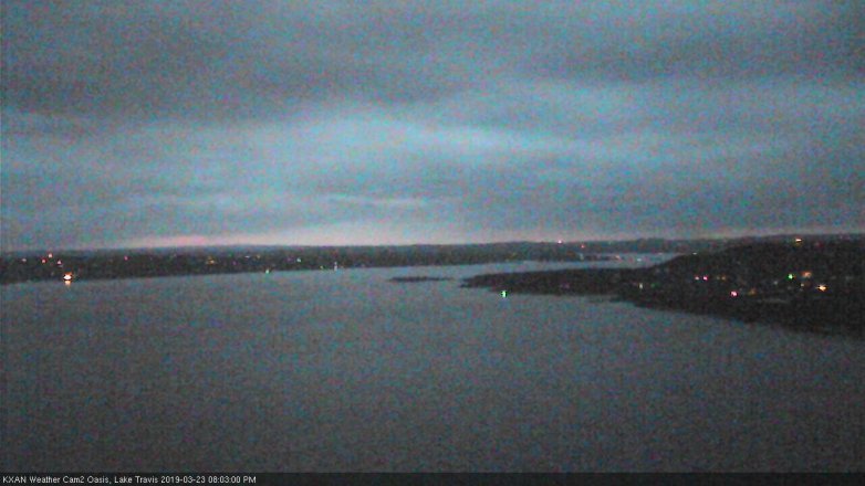 Lake Travis webcam, March 23, 2019 7:05 PM CT