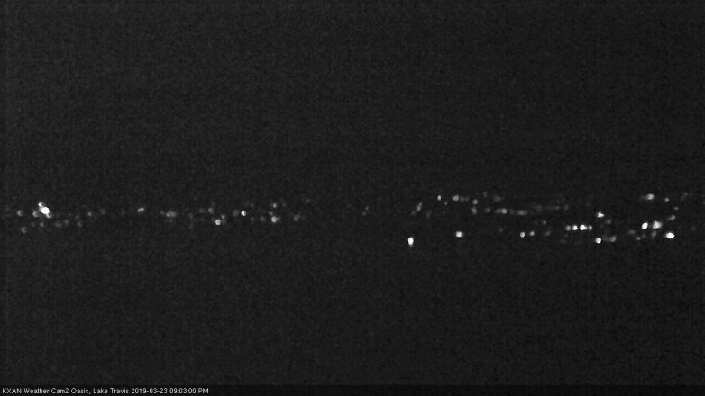 Lake Travis webcam, March 23, 2019 8:05 PM CT
