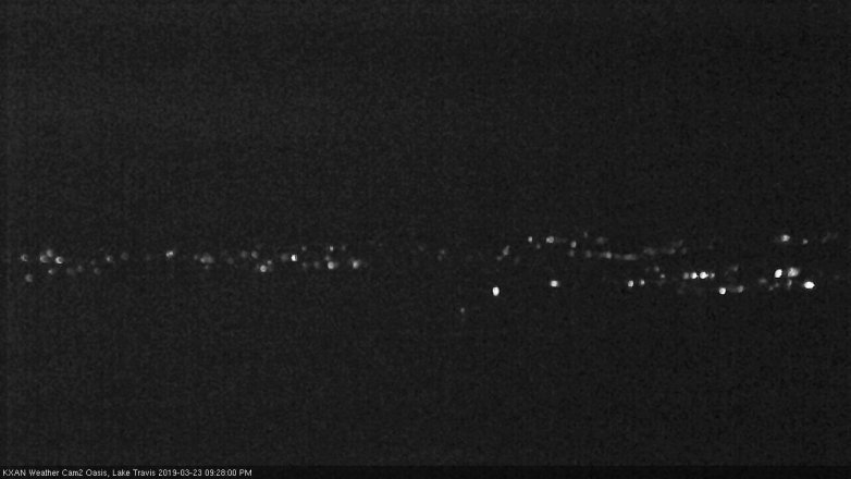 Lake Travis webcam, March 23, 2019 8:30 PM CT