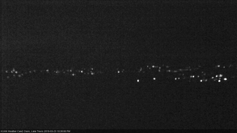 Lake Travis webcam, March 23, 2019 9:40 PM CT