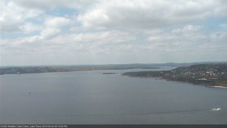 Lake Travis webcam, March 24, 2019 1:15 PM CT