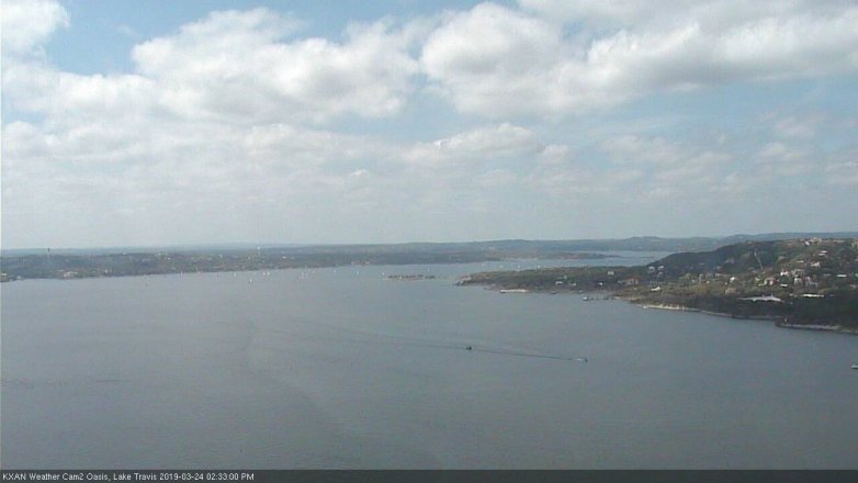 Lake Travis webcam, March 24, 2019 1:35 PM CT