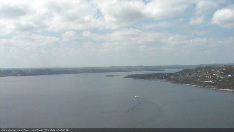 Lake Travis webcam, March 24, 2019 1:45 PM CT