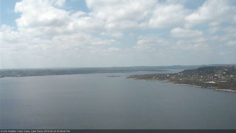 Lake Travis webcam, March 24, 2019 1:50 PM CT