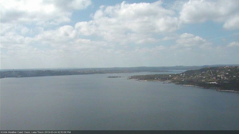 Lake Travis webcam, March 24, 2019 1:55 PM CT