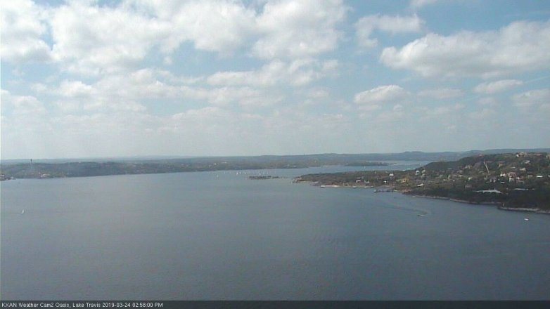 Lake Travis webcam, March 24, 2019 2:00 PM CT
