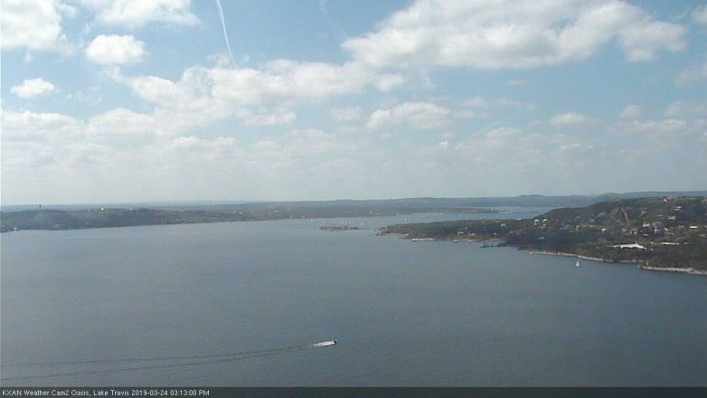 Lake Travis webcam, March 24, 2019 2:15 PM CT