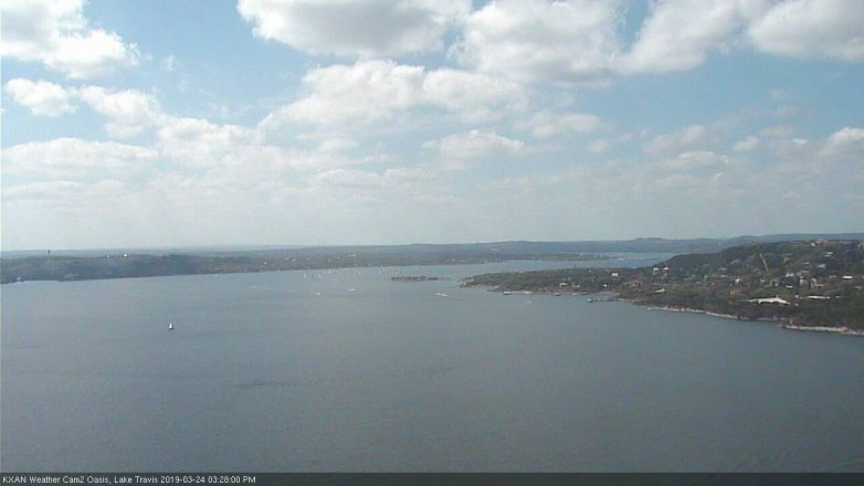 Lake Travis webcam, March 24, 2019 2:30 PM CT