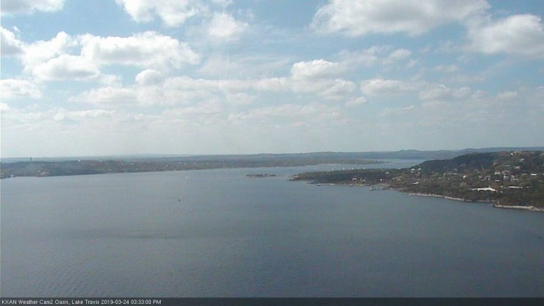 Lake Travis webcam, March 24, 2019 2:35 PM CT