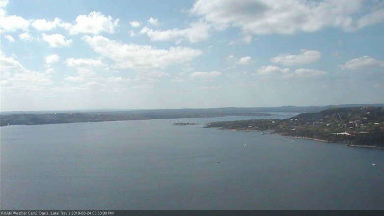 Lake Travis webcam, March 24, 2019 2:55 PM CT