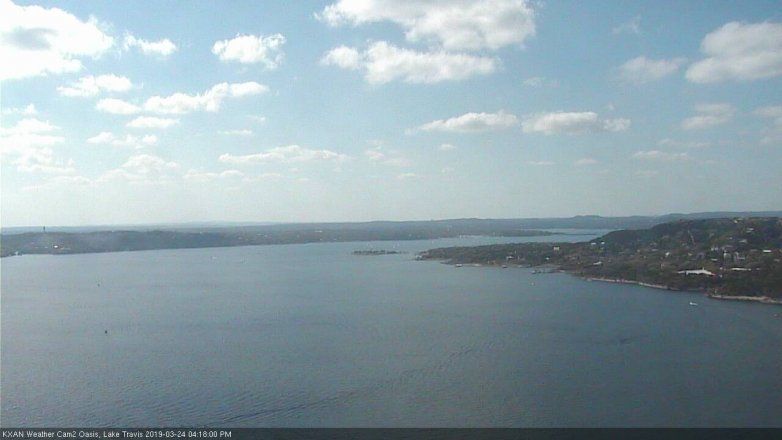 Lake Travis webcam, March 24, 2019 3:20 PM CT