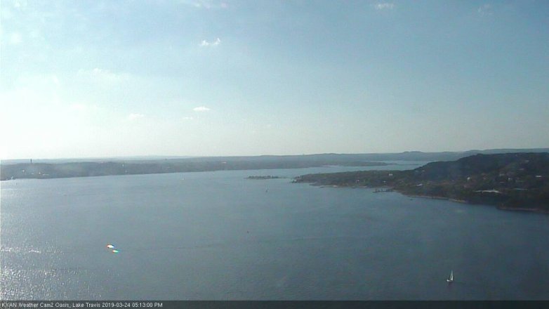 Lake Travis webcam, March 24, 2019 4:15 PM CT