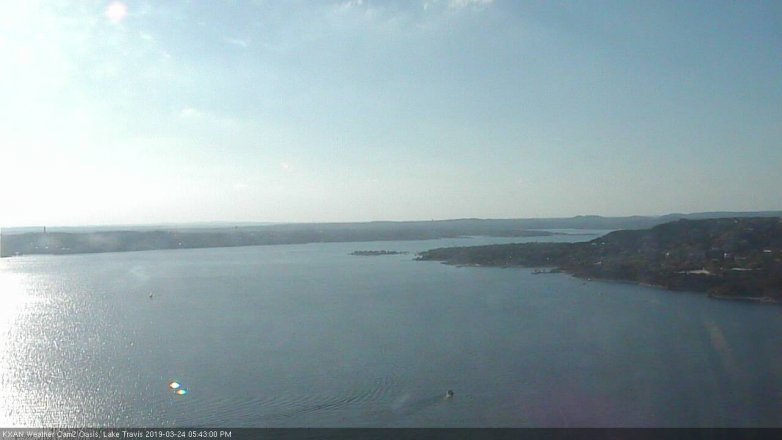 Lake Travis webcam, March 24, 2019 4:45 PM CT