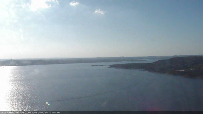 Lake Travis webcam, March 24, 2019 4:55 PM CT