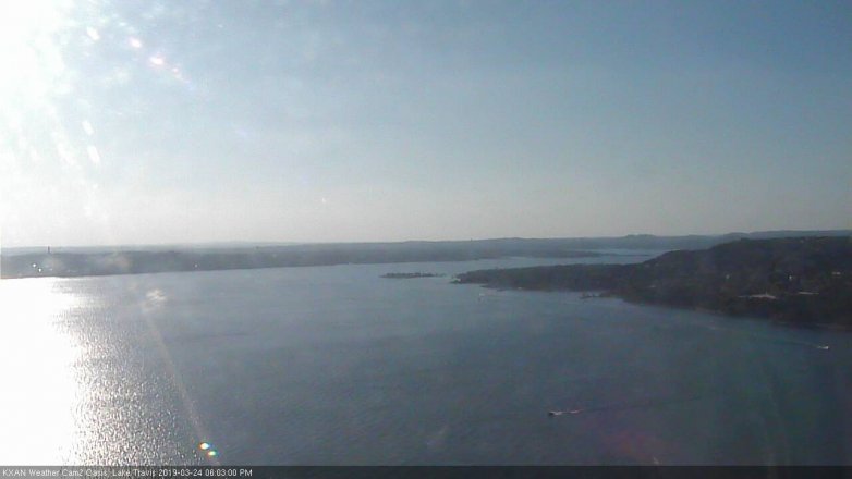 Lake Travis webcam, March 24, 2019 5:05 PM CT