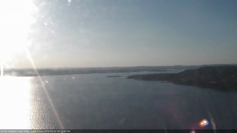Lake Travis webcam, March 24, 2019 5:30 PM CT