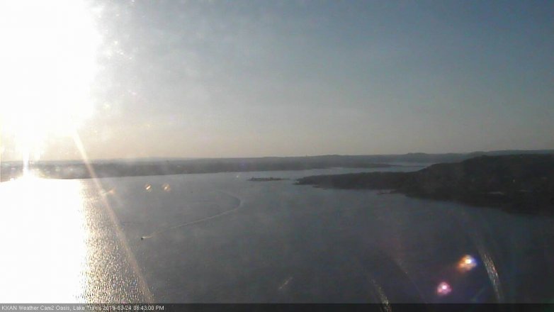 Lake Travis webcam, March 24, 2019 5:45 PM CT