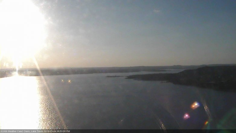 Lake Travis webcam, March 24, 2019 5:55 PM CT