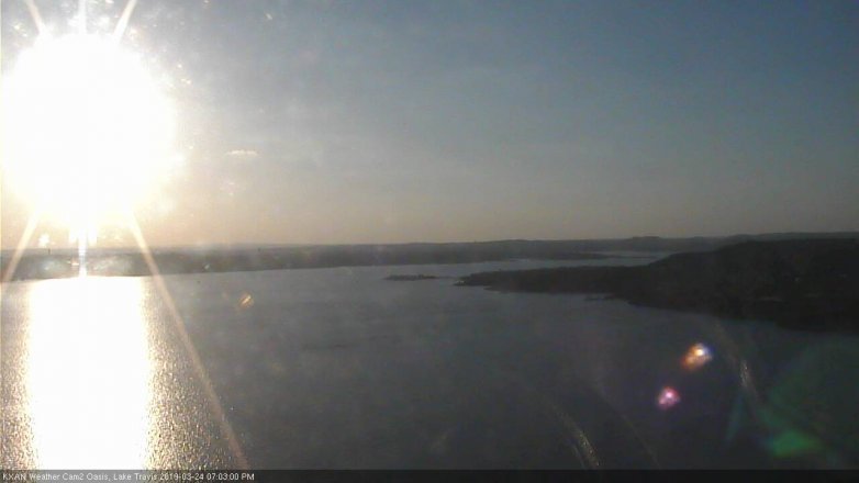 Lake Travis webcam, March 24, 2019 6:05 PM CT