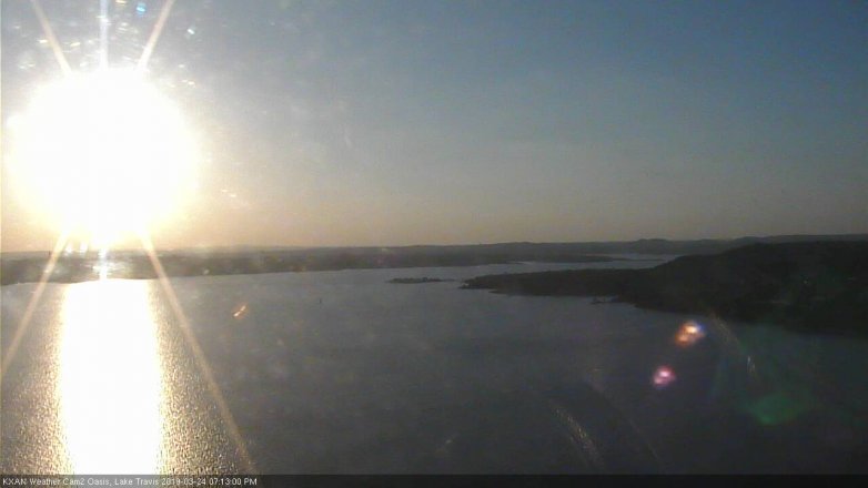 Lake Travis webcam, March 24, 2019 6:15 PM CT