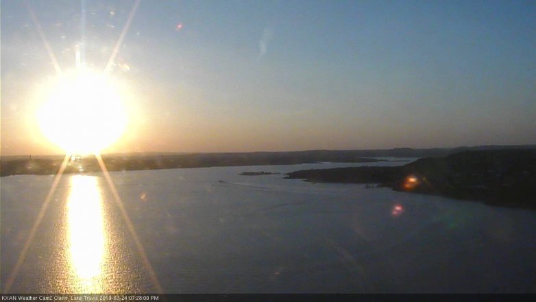 Lake Travis webcam, March 24, 2019 6:30 PM CT
