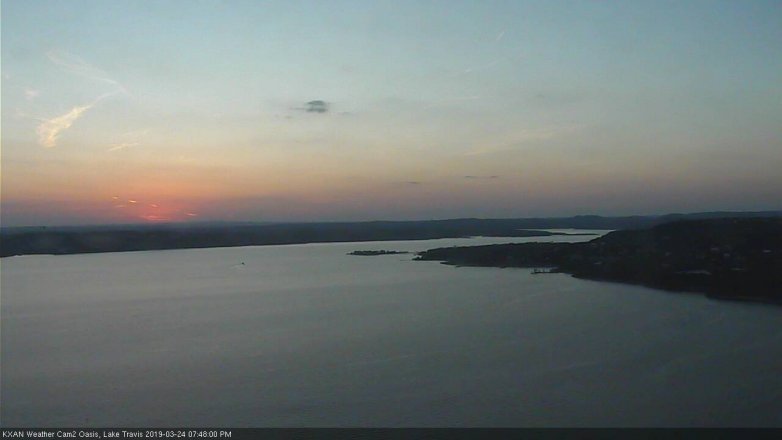 Lake Travis webcam, March 24, 2019 6:50 PM CT