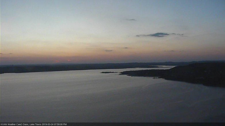 Lake Travis webcam, March 24, 2019 7:00 PM CT